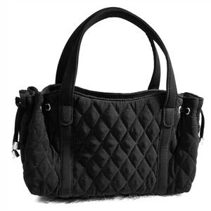 Vera Bradley black diamond quilted mini satchel